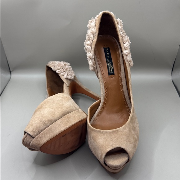 Zara Suede Platform Heels - Picture 6 of 7